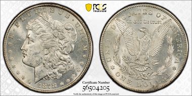 1878-S $1 MS62