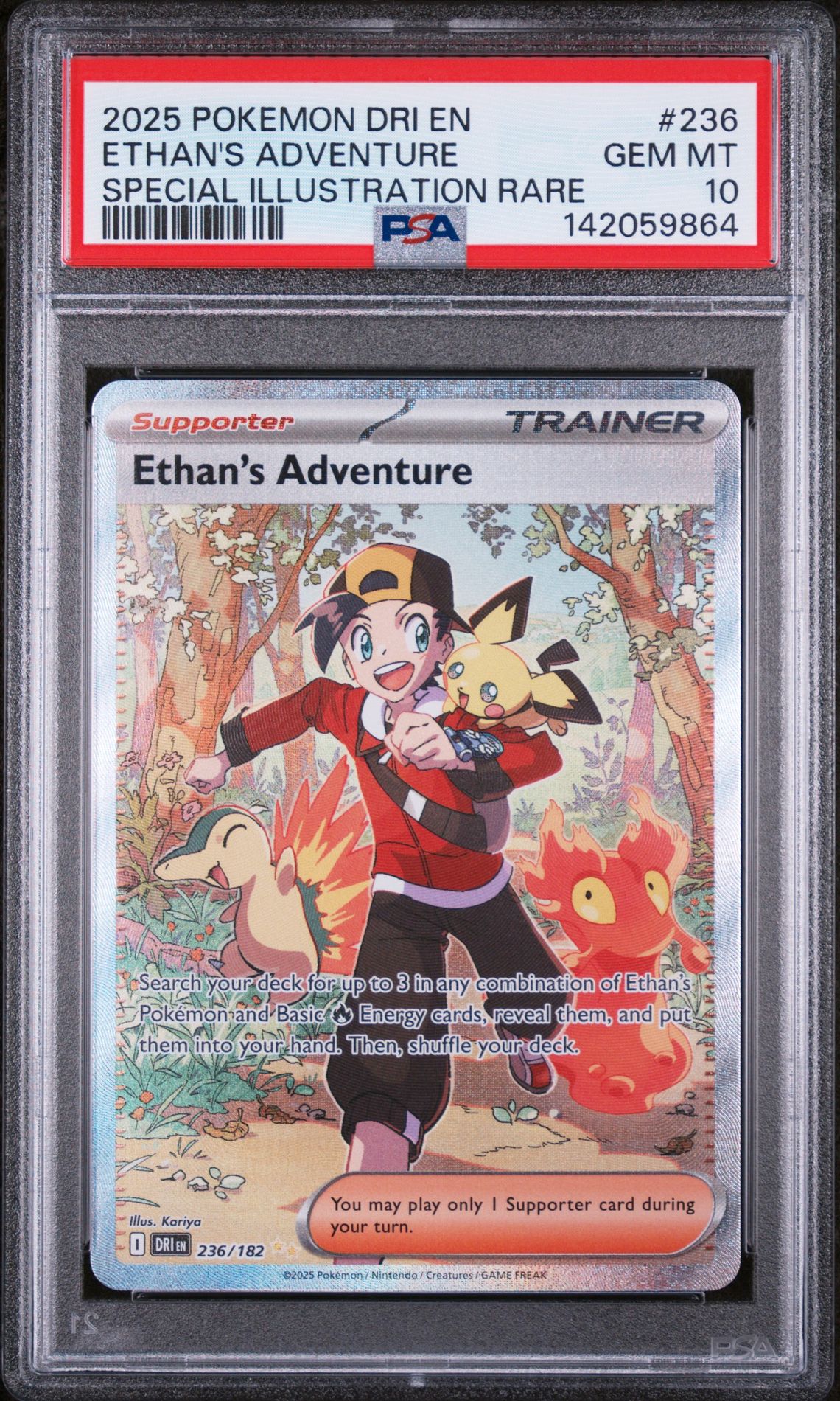 2025 Pokemon POKEMON DRI EN-DESTINED RIVALS Illustration Rare #236 Ethan's Adventure front