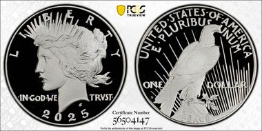 2025-S $1 Peace Dollar PR70DCAM