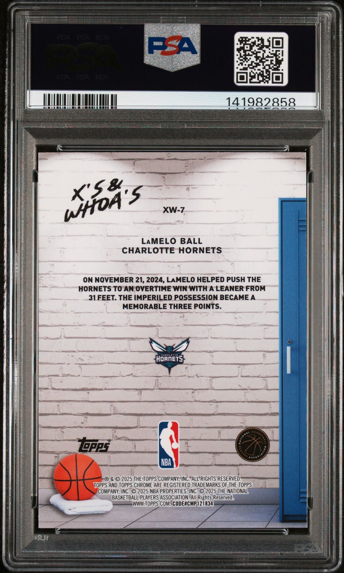 2025 Topps Chrome X's And Whoa's Lamelo Ball #Xw-7 (X's And Whoa's-Green Geo) Mint 9 back