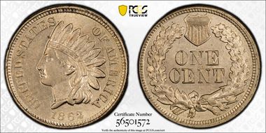 1862 1C AU58
