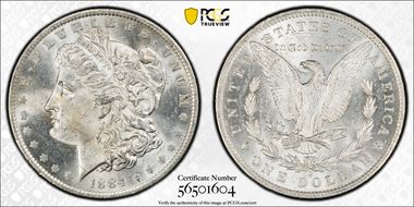 1884-O $1 VAM 6, O/O MS63