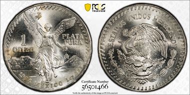 1984-Mo Onza Libertad Ag MS67