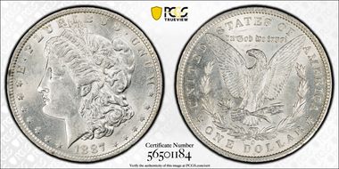 1887-O $1 AU58