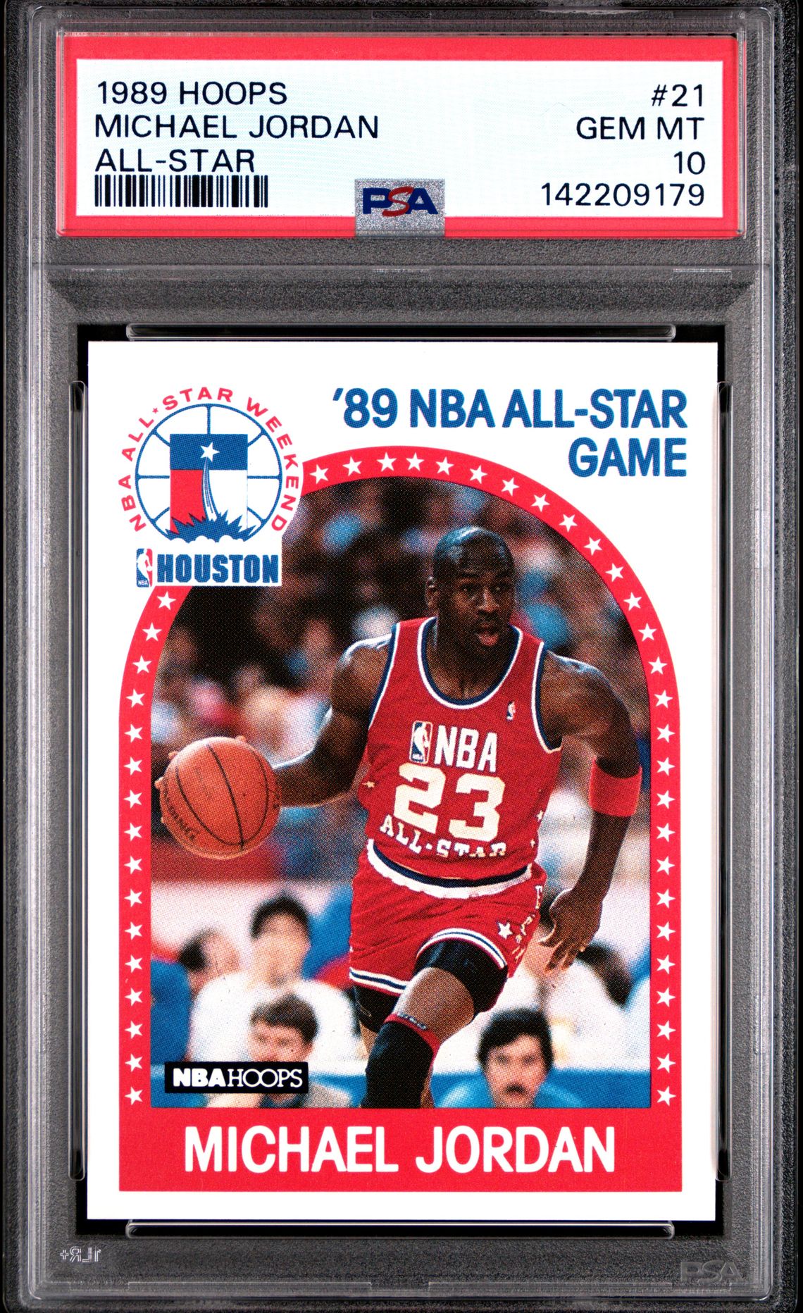 1989 Hoops Michael Jordan #21 (All-Star) Gem Mt 10 front
