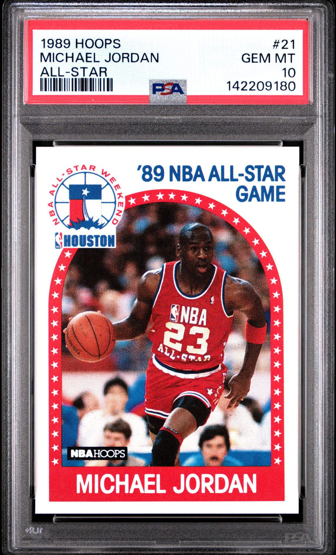 1989 Hoops Michael Jordan #21 (All-Star) Gem Mt 10 front