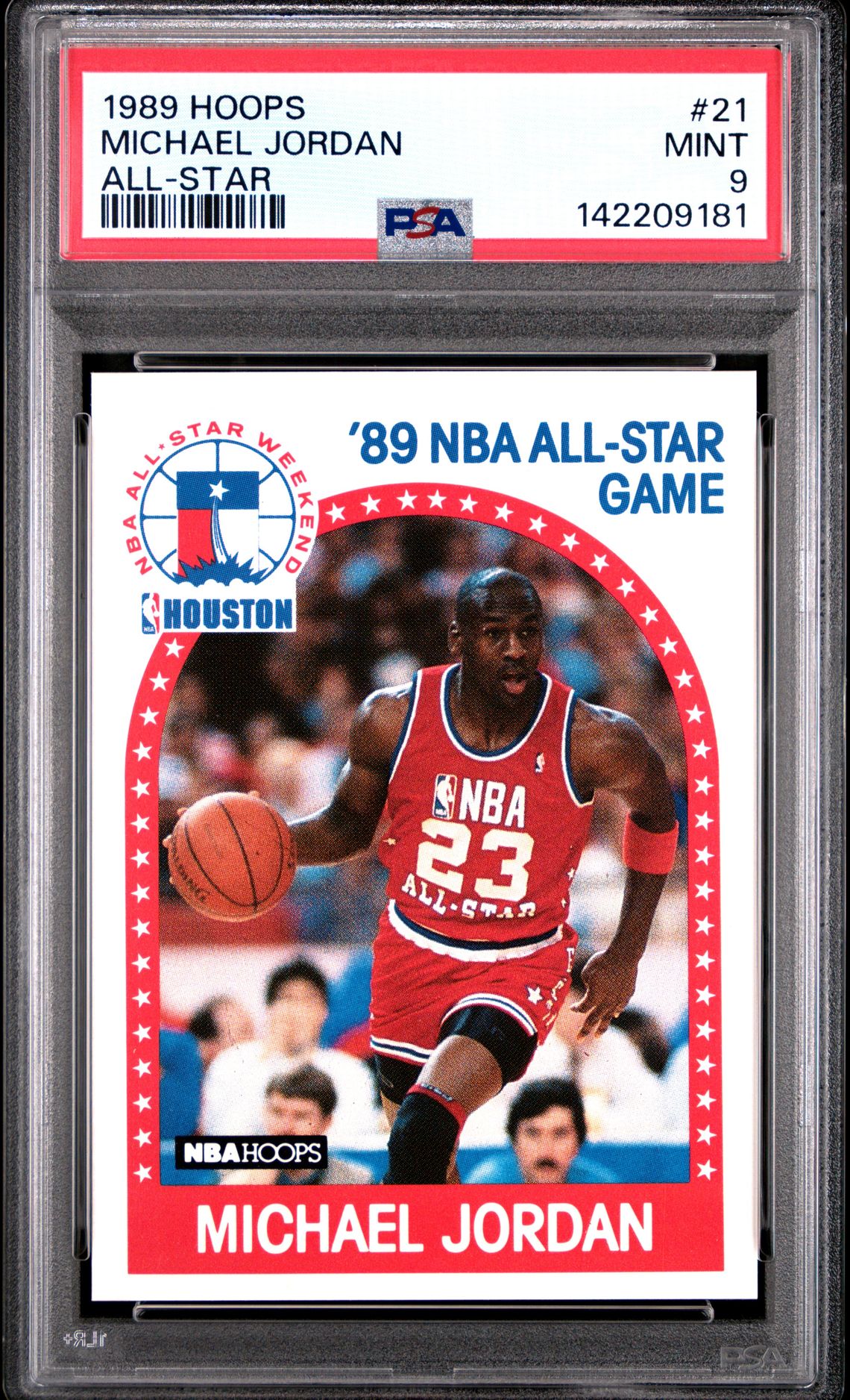 1989 Hoops Michael Jordan #21 (All-Star) Mint 9 front
