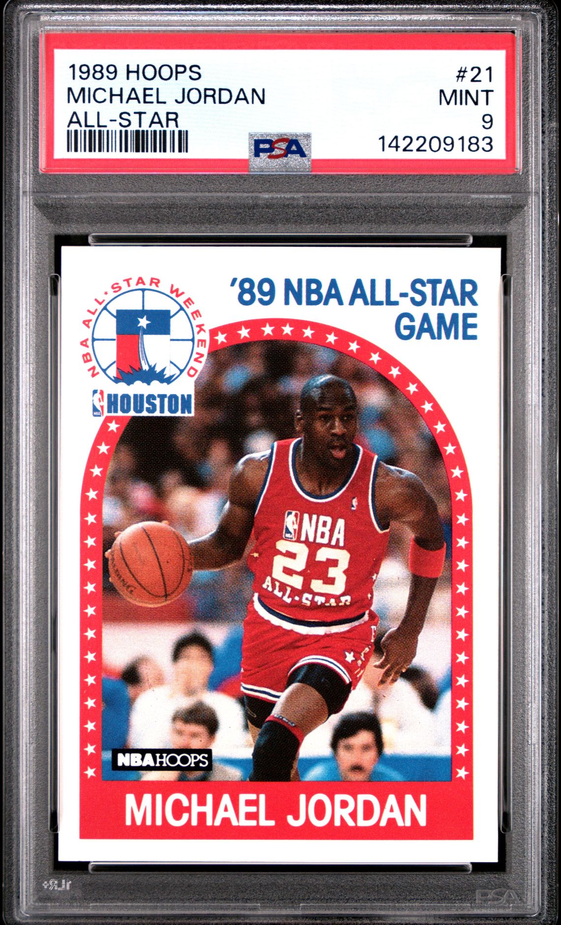 1989 Hoops Michael Jordan #21 (All-Star) Mint 9 front