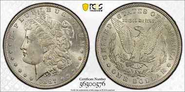 1887-O $1 VAM 30A, TY Clash MS62