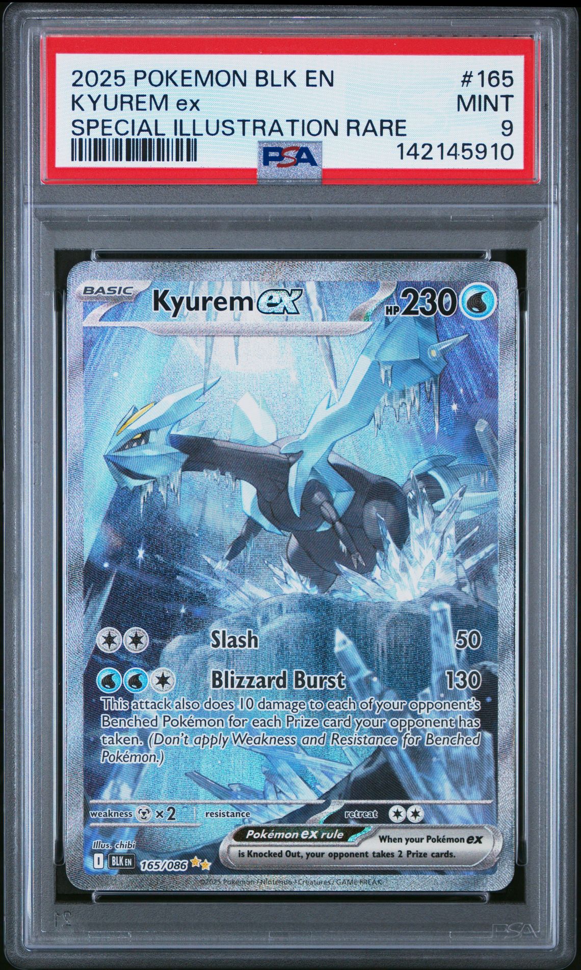 2025 Pokemon Blk En-Black Bolt Kyurem Ex #165 (Special Illustration Rare) Mint 9 front