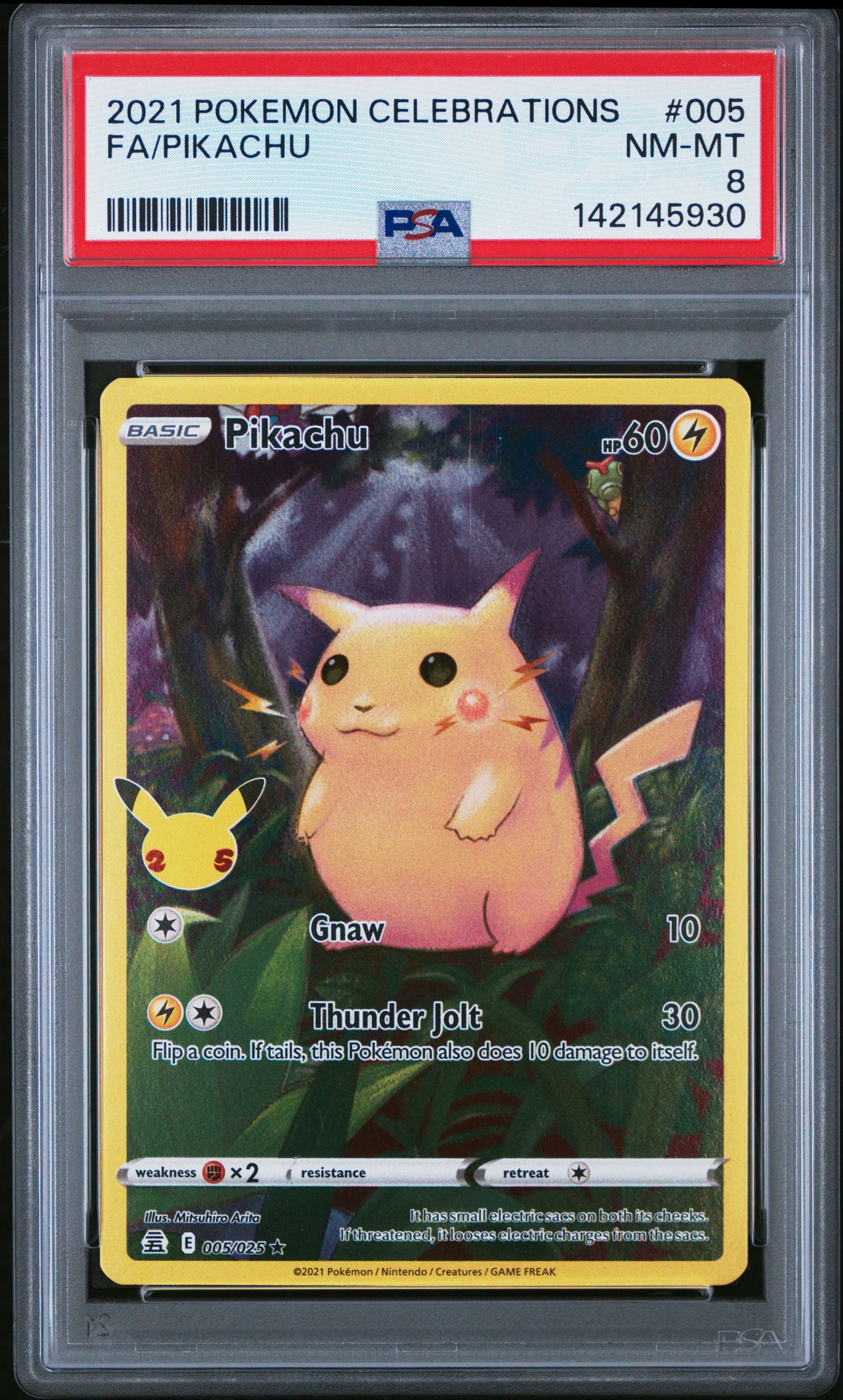 2021 Pokemon Celebrations Fa/Pikachu #005 Nm-Mt 8 front