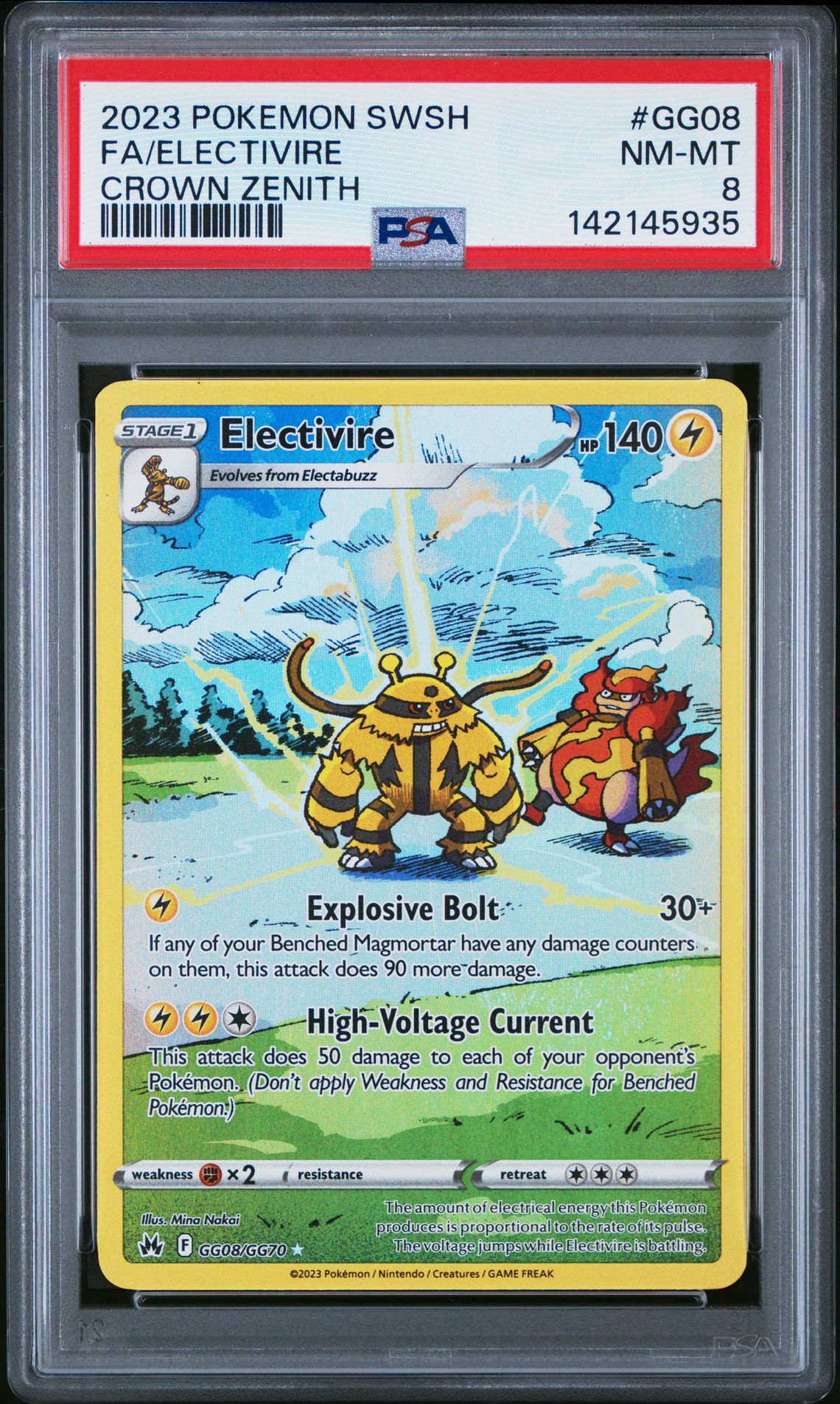 2023 Pokemon Sword And Shield Crown Zenith Fa/Electivire #Gg08 (Crown Zenith) Nm-Mt 8 front