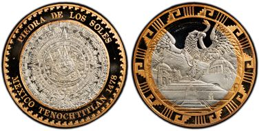 (2023)-Mo Medal Mexican Elements Bi-Metallic Piedra de los Soles PR69DCAM