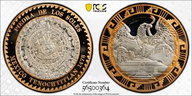 (2023)-Mo Medal Mexican Elements Bi-Metallic Piedra de los Soles PR69DCAM