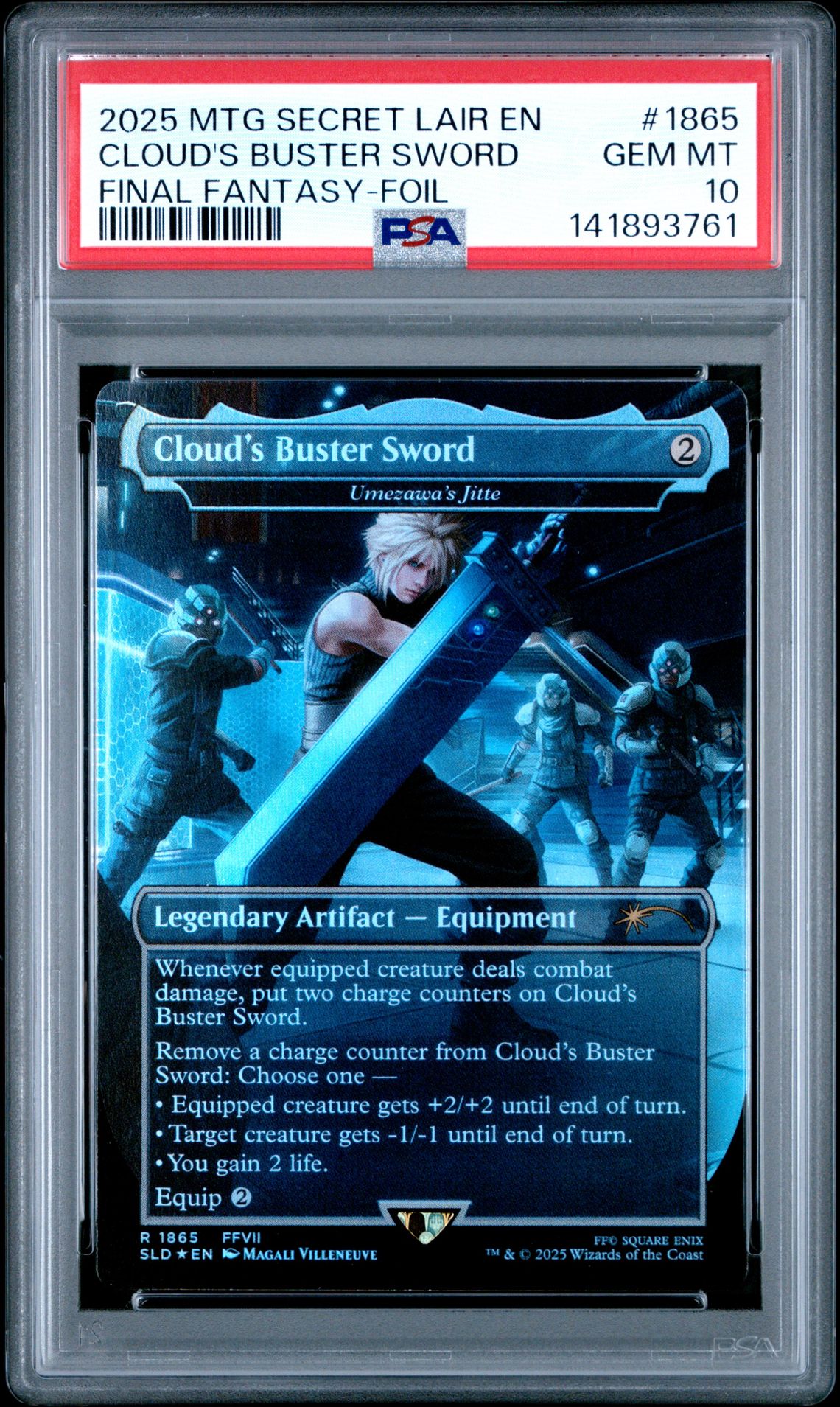 2025 MTG MAGIC THE GATHERING SECRET LAIR DROP FINAL FANTASY-FOIL #1865 Cloud's Buster Sword front