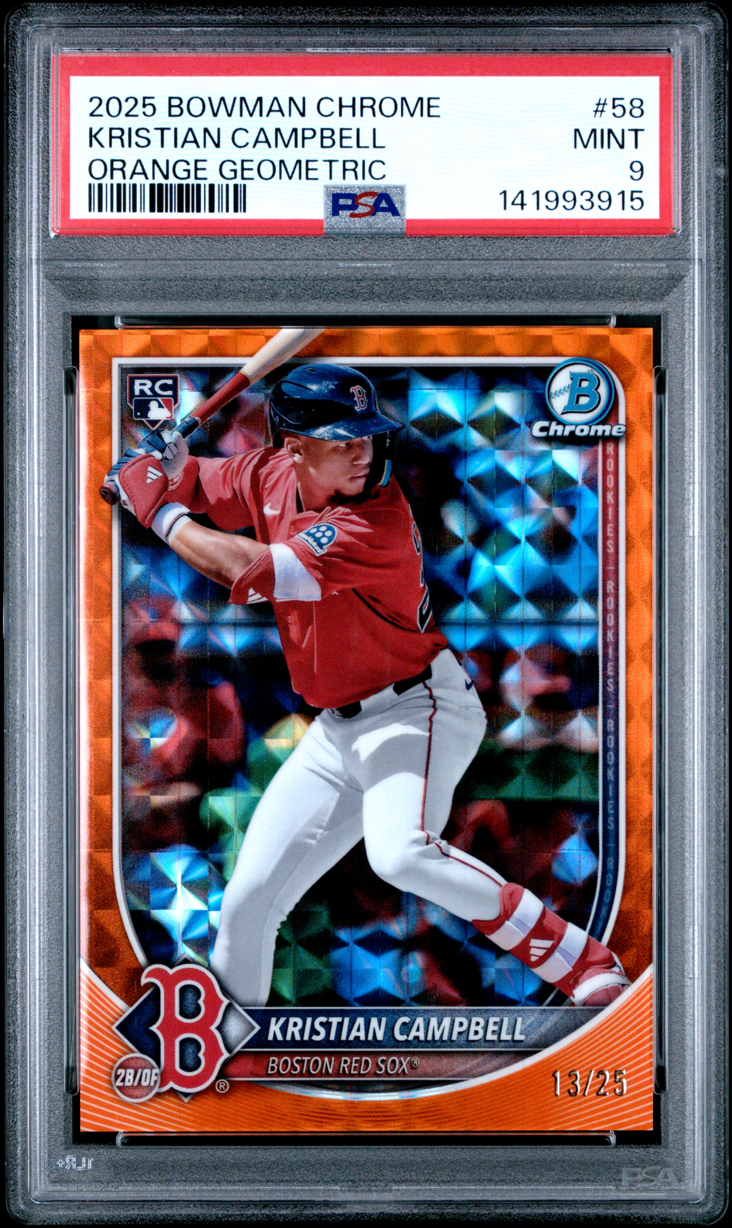 2025 #58 Kristian Campbell PSA 9 Bowman Chrome