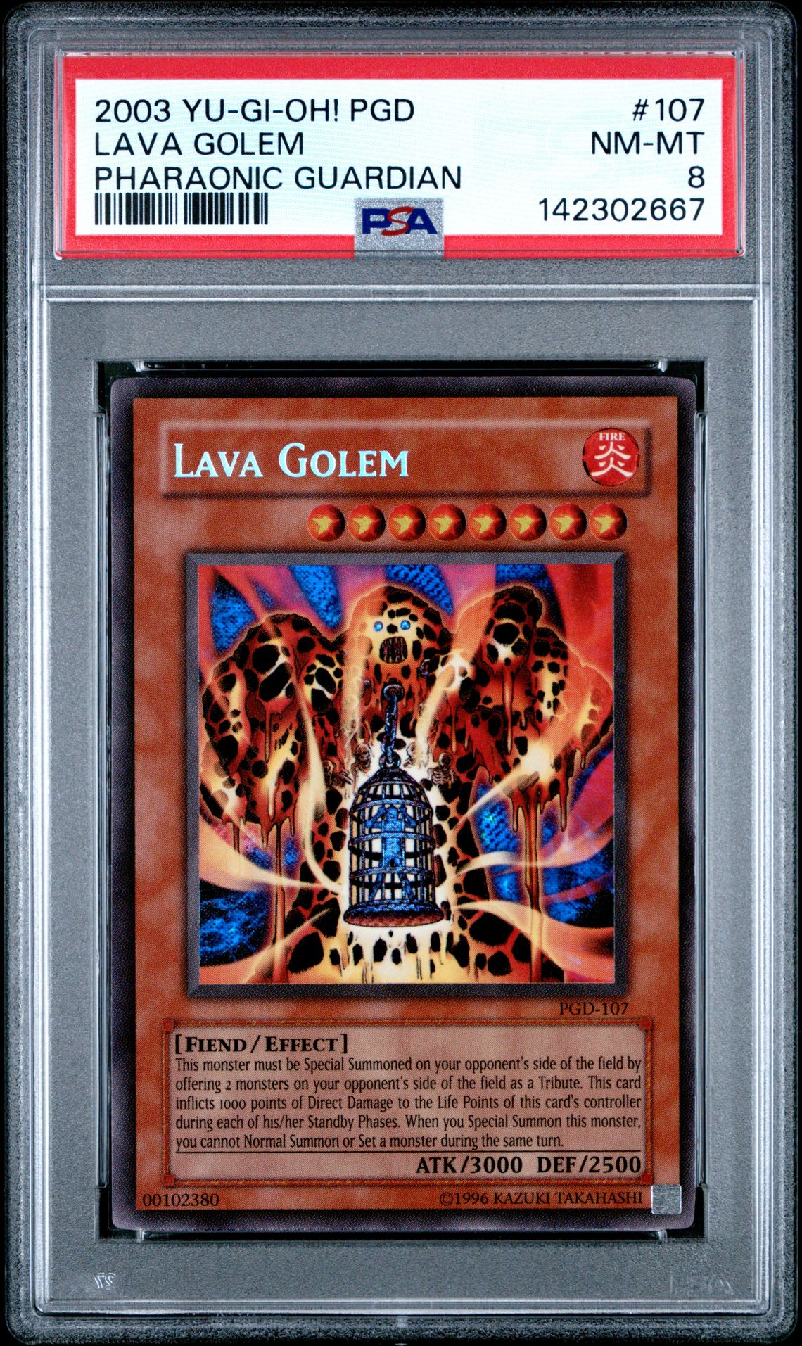 2003 Yu-Gi-Oh! YU-GI-OH! PGD-PHARAONIC GUARDIAN #107 Lava Golem front