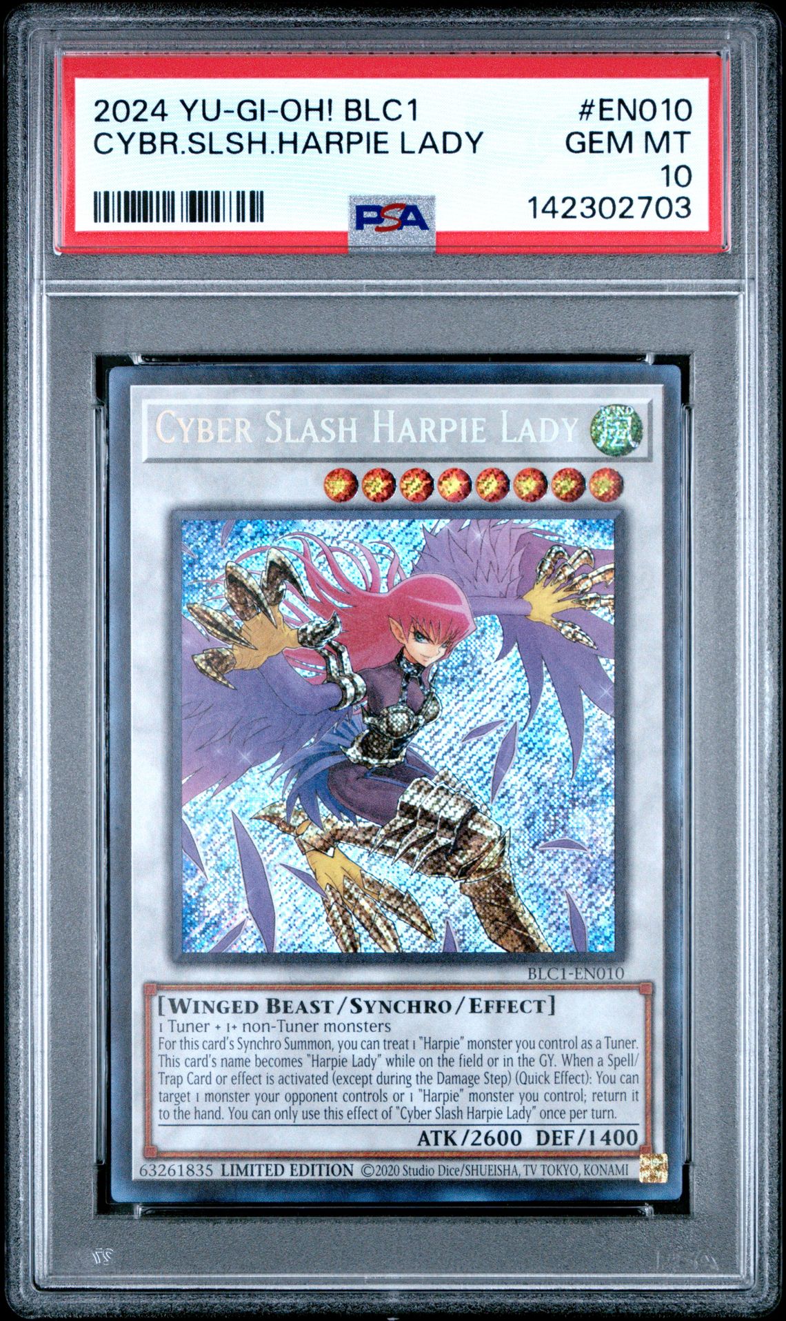 2024 Yu-Gi-Oh! YU-GI-OH! BLC1-BATTLES OF LEGEND: CHAPTER 1 #EN010 Cybr.Slsh.Harpie Lady front