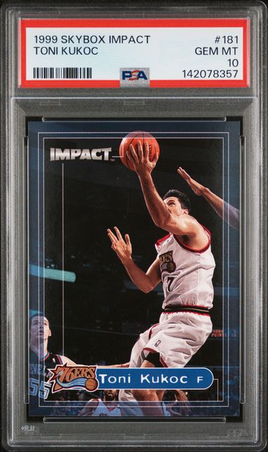 1999 SkyBox #181 Toni Kukoc front