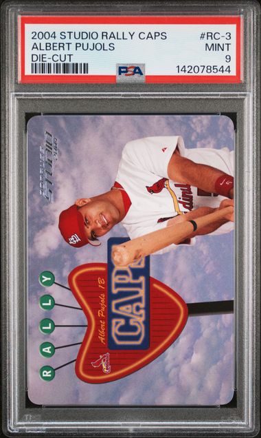2004 STUDIO RALLY CAPS DIE-CUT #RC-3 Albert Pujols front
