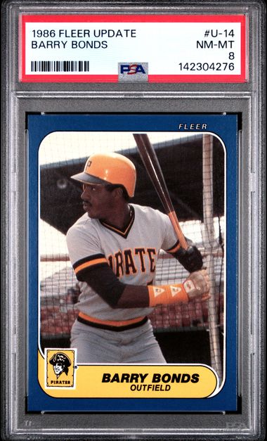 1986 Fleer #U-14 Barry Bonds front