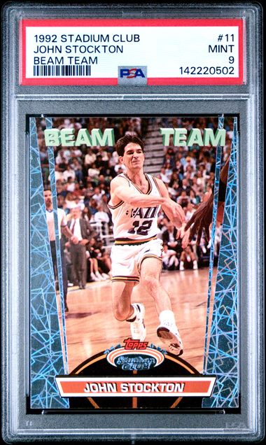 1992 Topps Stadium Club BEAM TEAM #11 John Stockton front