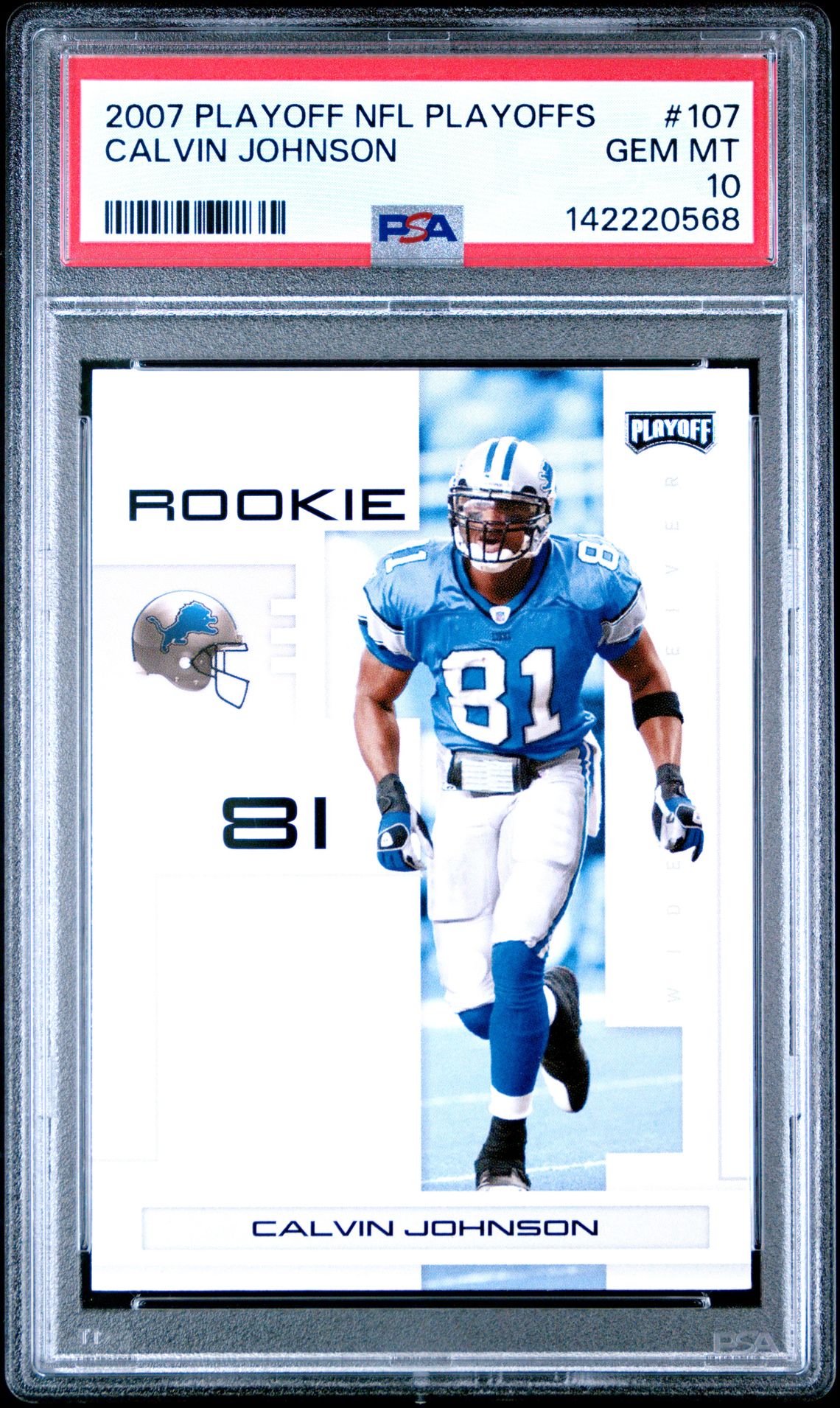 2007 Playoff Nfl Playoffs #107 Calvin Johnson front