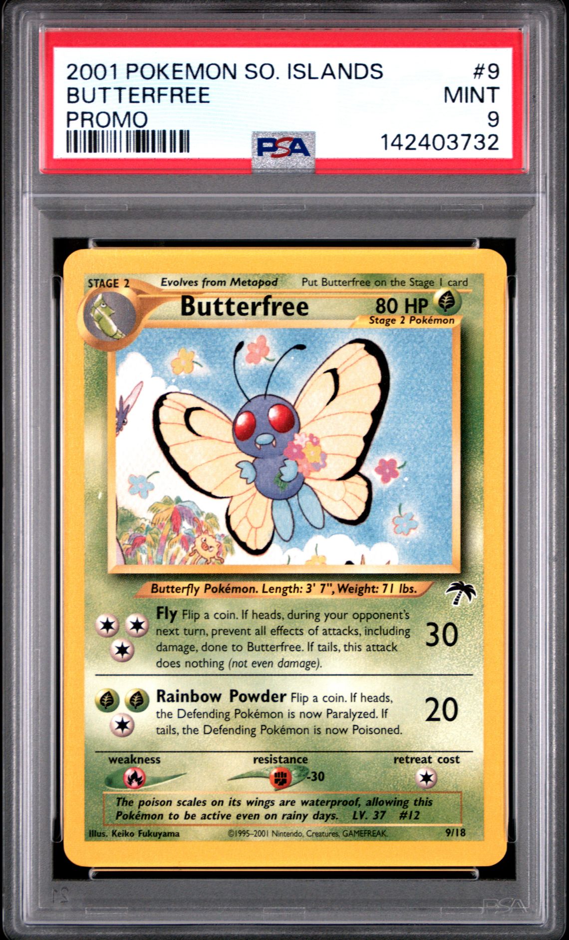 2001 Pokemon POKEMON SOUTHERN ISLANDS PROMO #9 Butterfree front