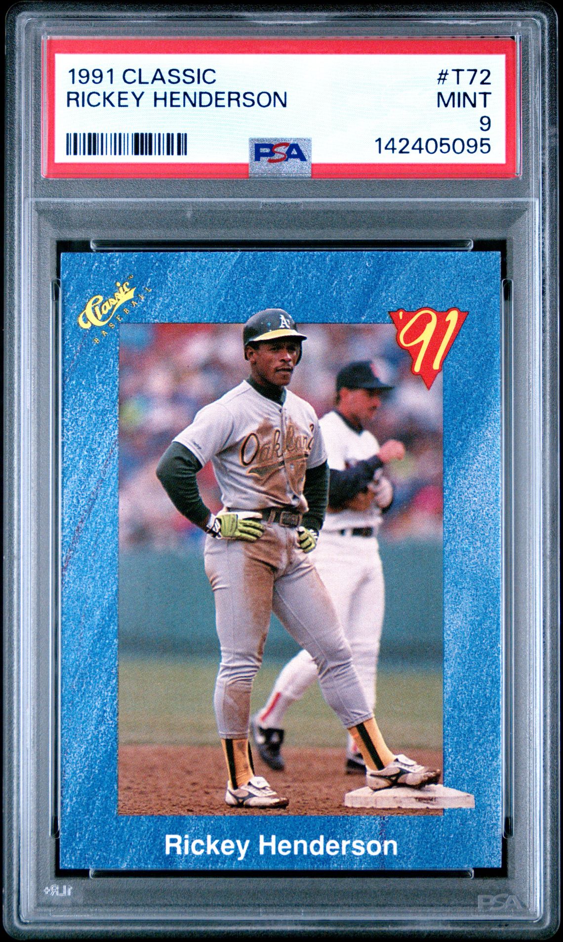 1991 Classic CLASSIC #T72 Rickey Henderson front