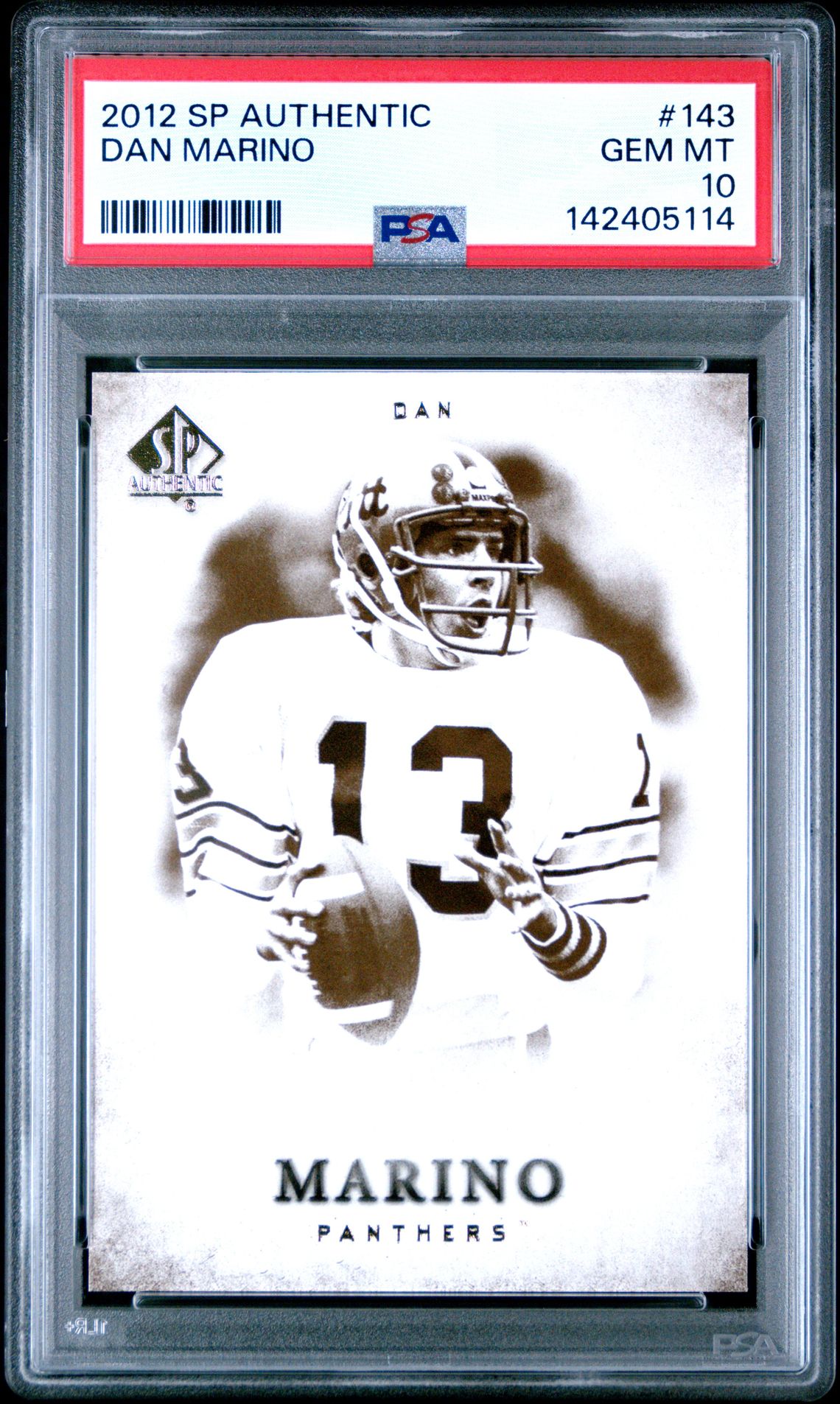 2012 Upper Deck SP AUTHENTIC #143 Dan Marino front