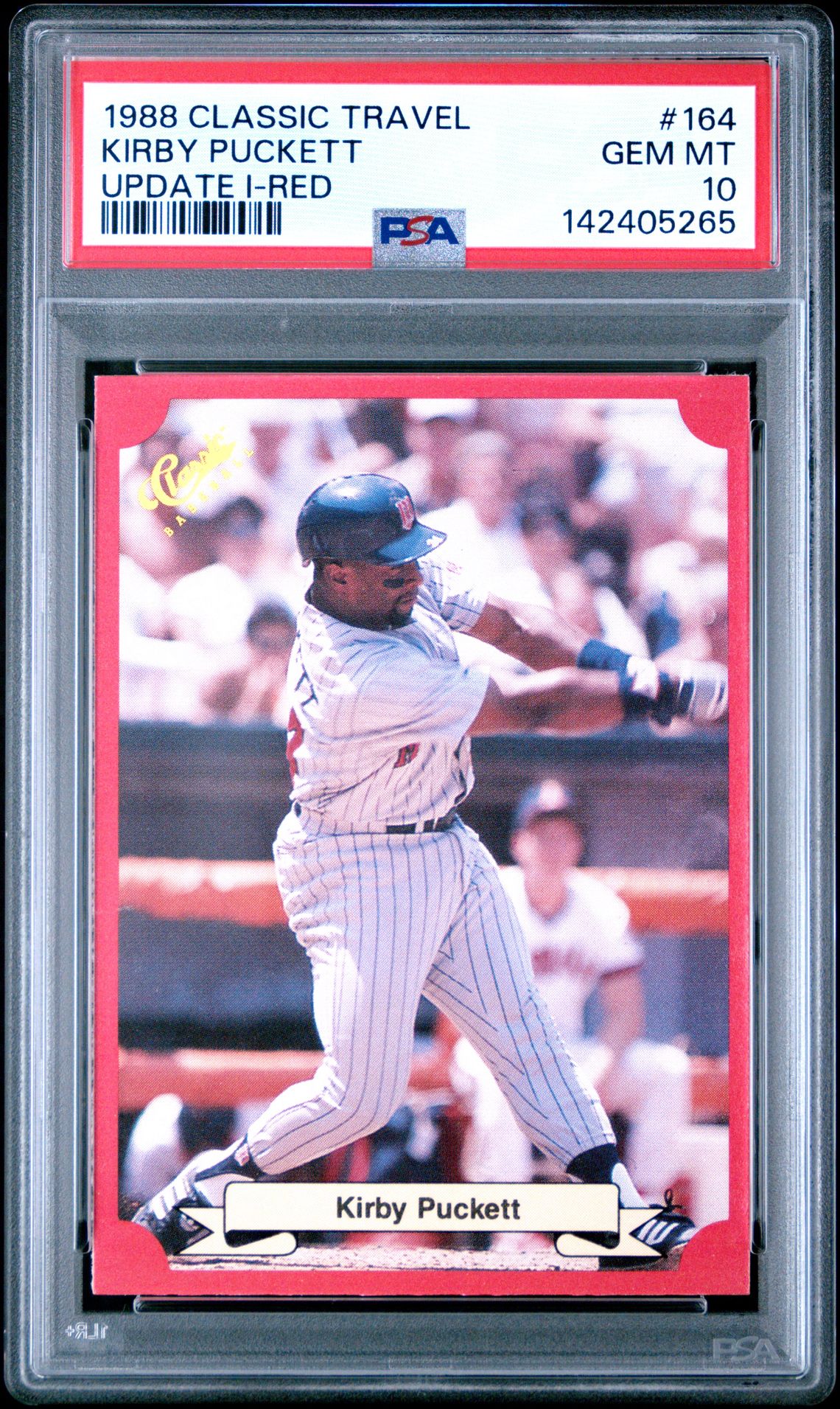 1988 Classic CLASSIC TRAVEL UPDATE I RED #164 Kirby Puckett front