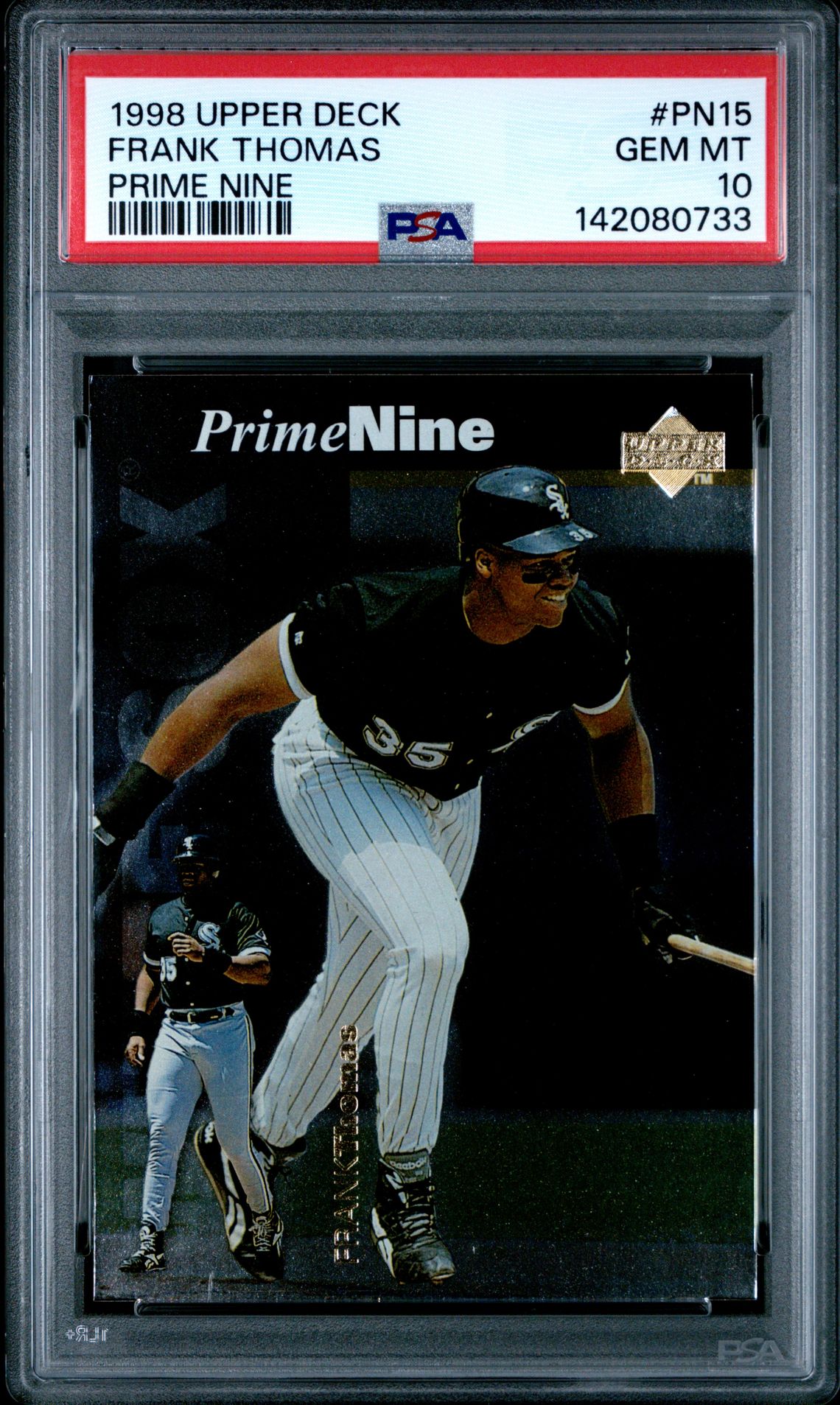 1998 Upper Deck UPPER DECK PRIME NINE #PN15 Frank Thomas front
