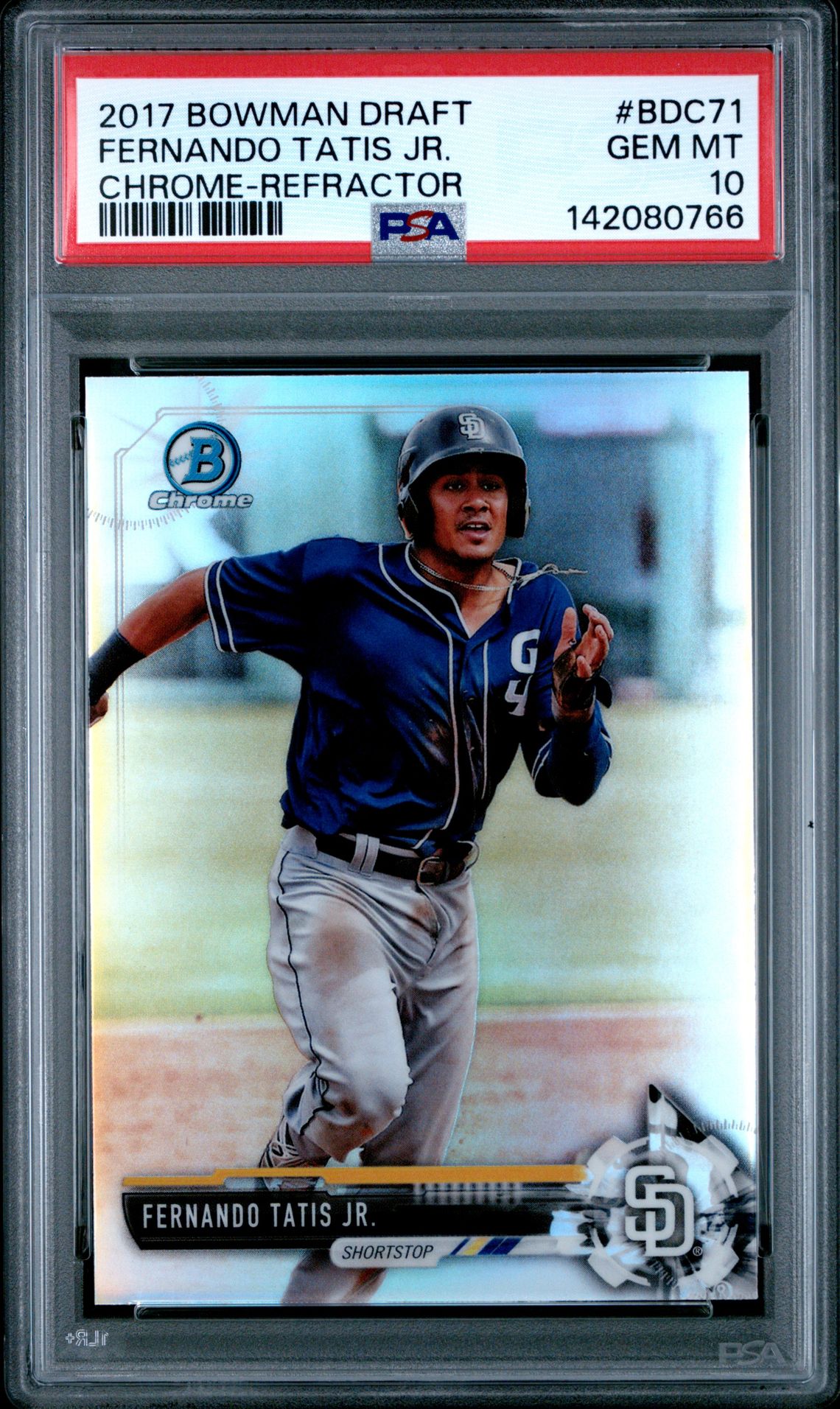 2017 Bowman BOWMAN DRAFT CHROME-REFRACTOR #BDC71 Fernando Tatis Jr. front