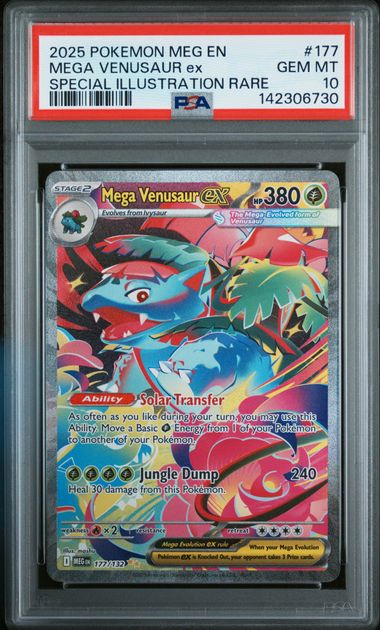 2025 Pokemon POKEMON MEG EN-MEGA EVOLUTION SPECIAL ILLUSTRATION RARE #177 Mega Venusaur Ex front