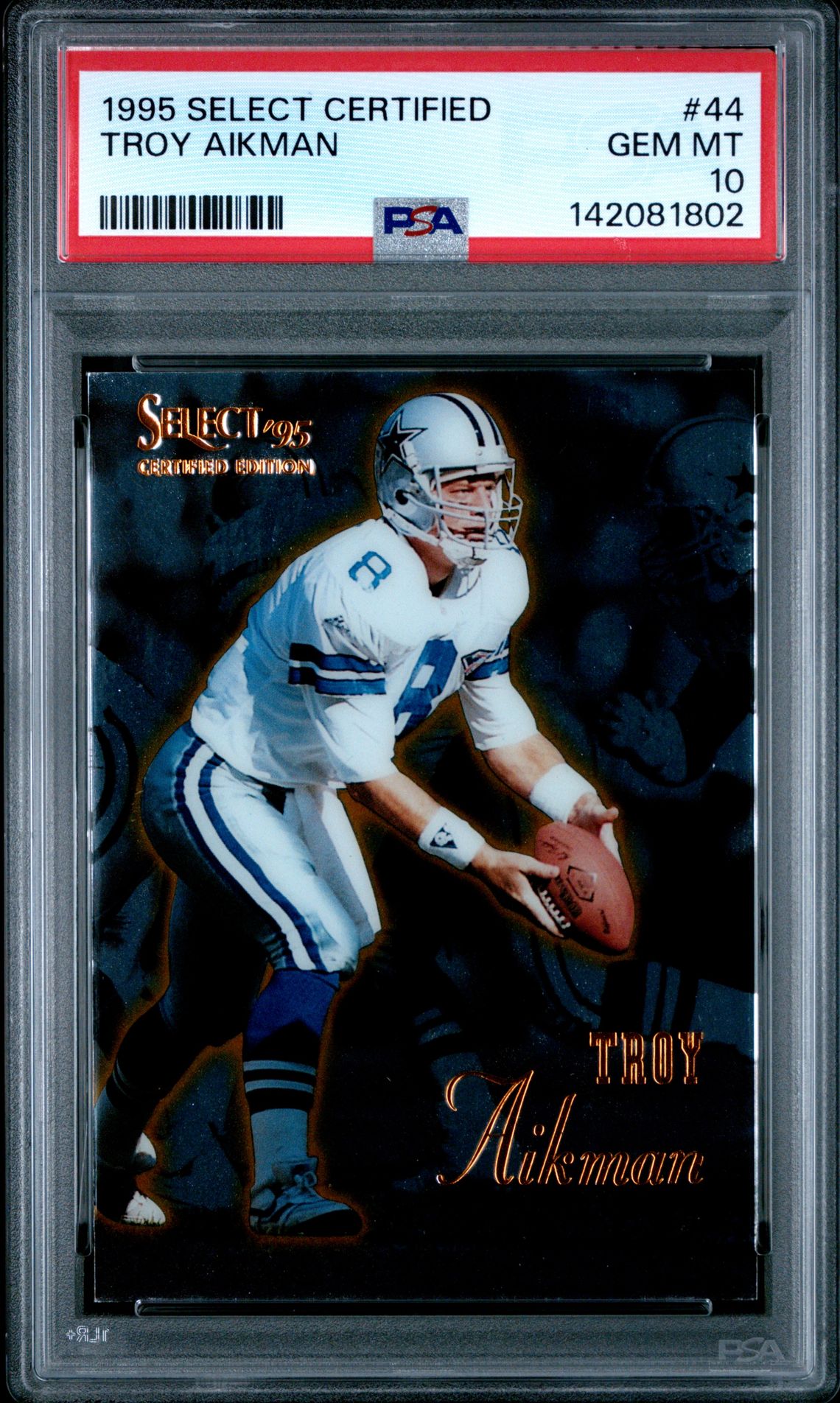 1995 Panini SELECT CERTIFIED #44 Troy Aikman front