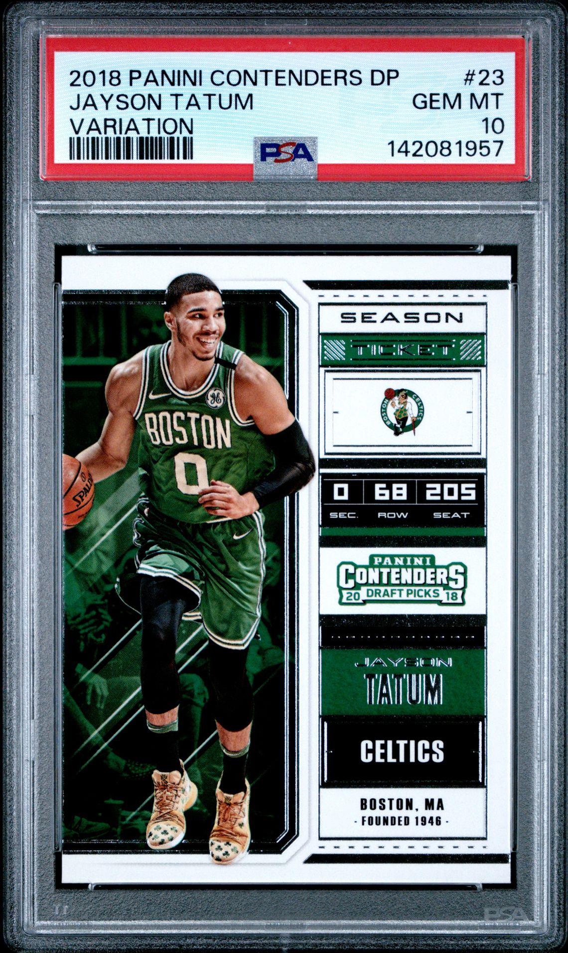 2018 Panini PANINI CONTENDERS DRAFT PICKS VARIATION #23 Jayson Tatum front