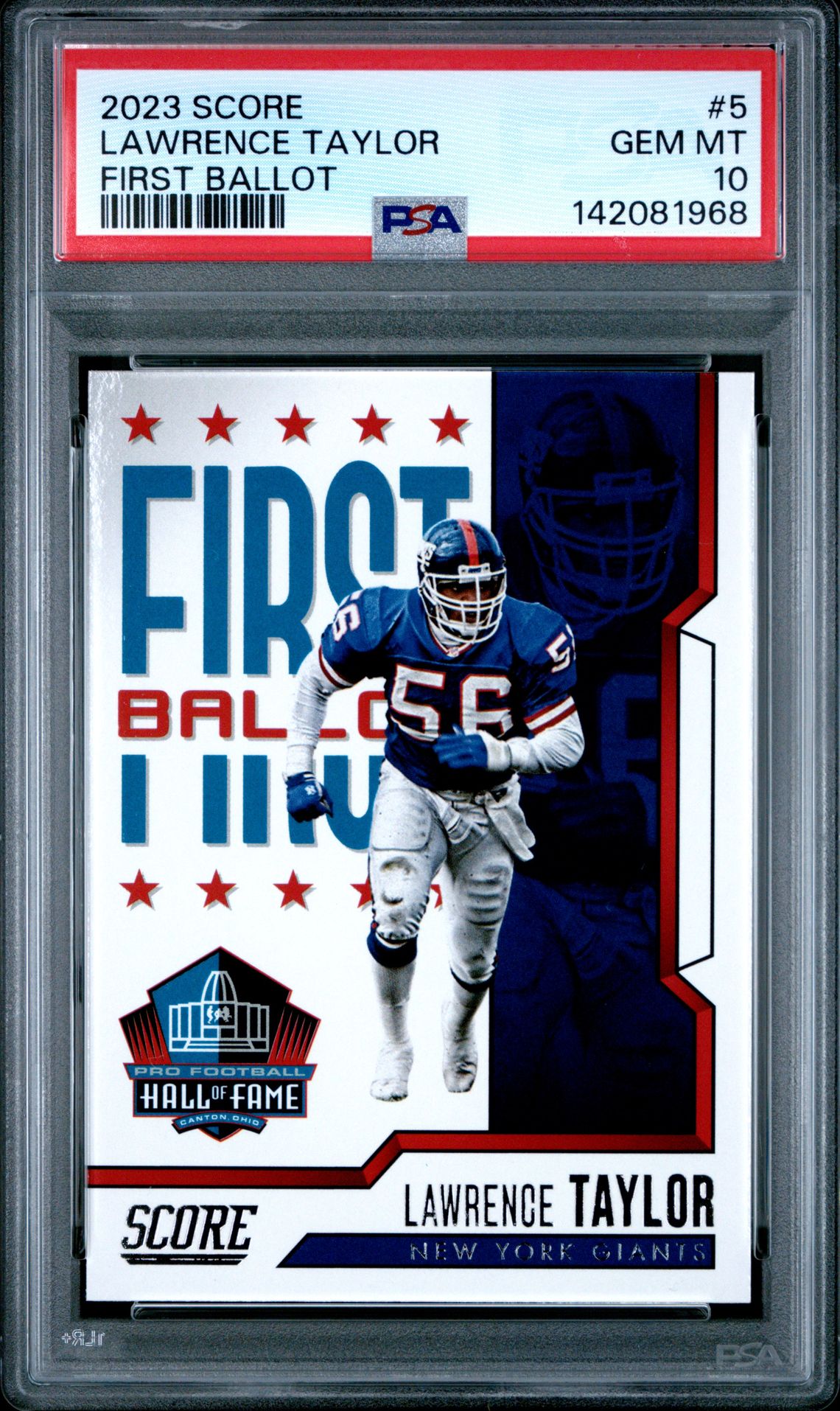 2023 Panini PANINI SCORE FIRST BALLOT #5 Lawrence Taylor front