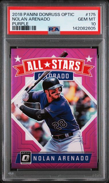 2018 Panini Donruss Optic Purple #175 Nolan Arenado front