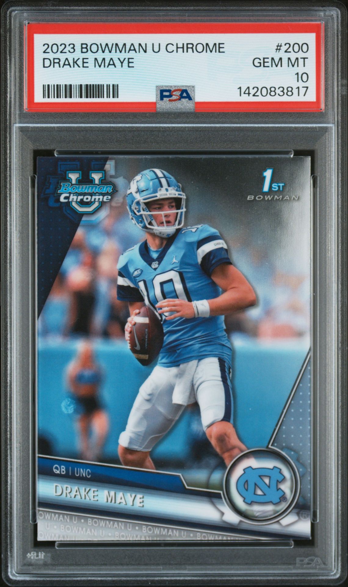 2023 Bowman BOWMAN UNIVERSITY CHROME #200 Drake Maye front