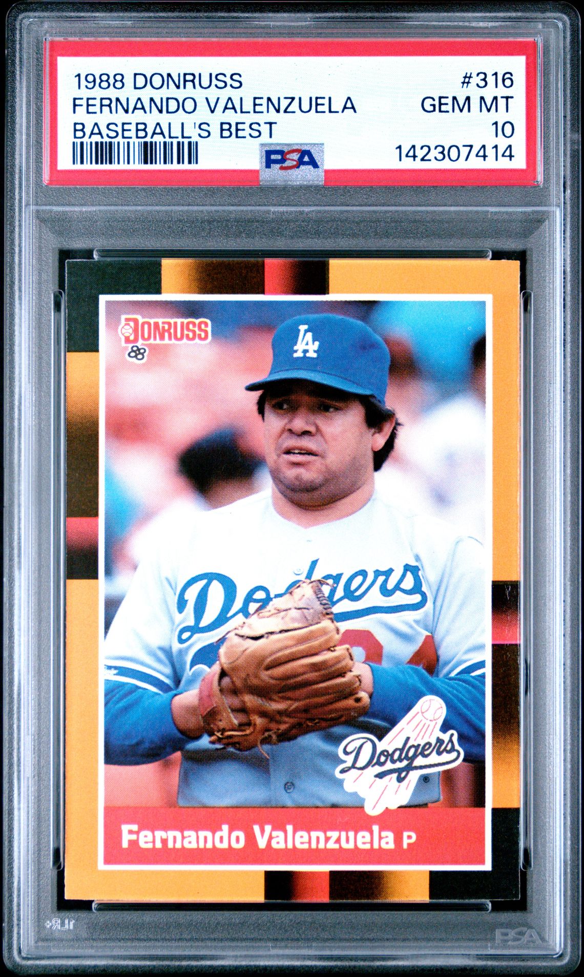 1988 Panini DONRUSS BASEBALL'S BEST #316 Fernando Valenzuela front