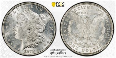 1878 8TF $1 VAM 12, Notched Stars MS61