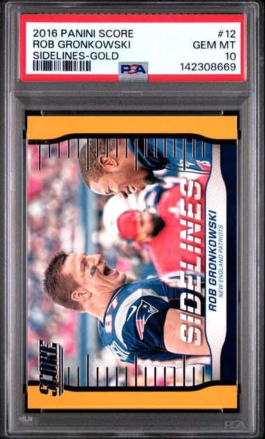 2016 Panini Gold #12 Sidelines Rob Gronkowski front