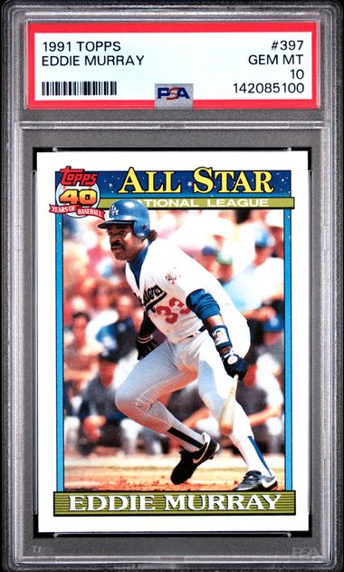 1991 Topps #397 Eddie Murray front