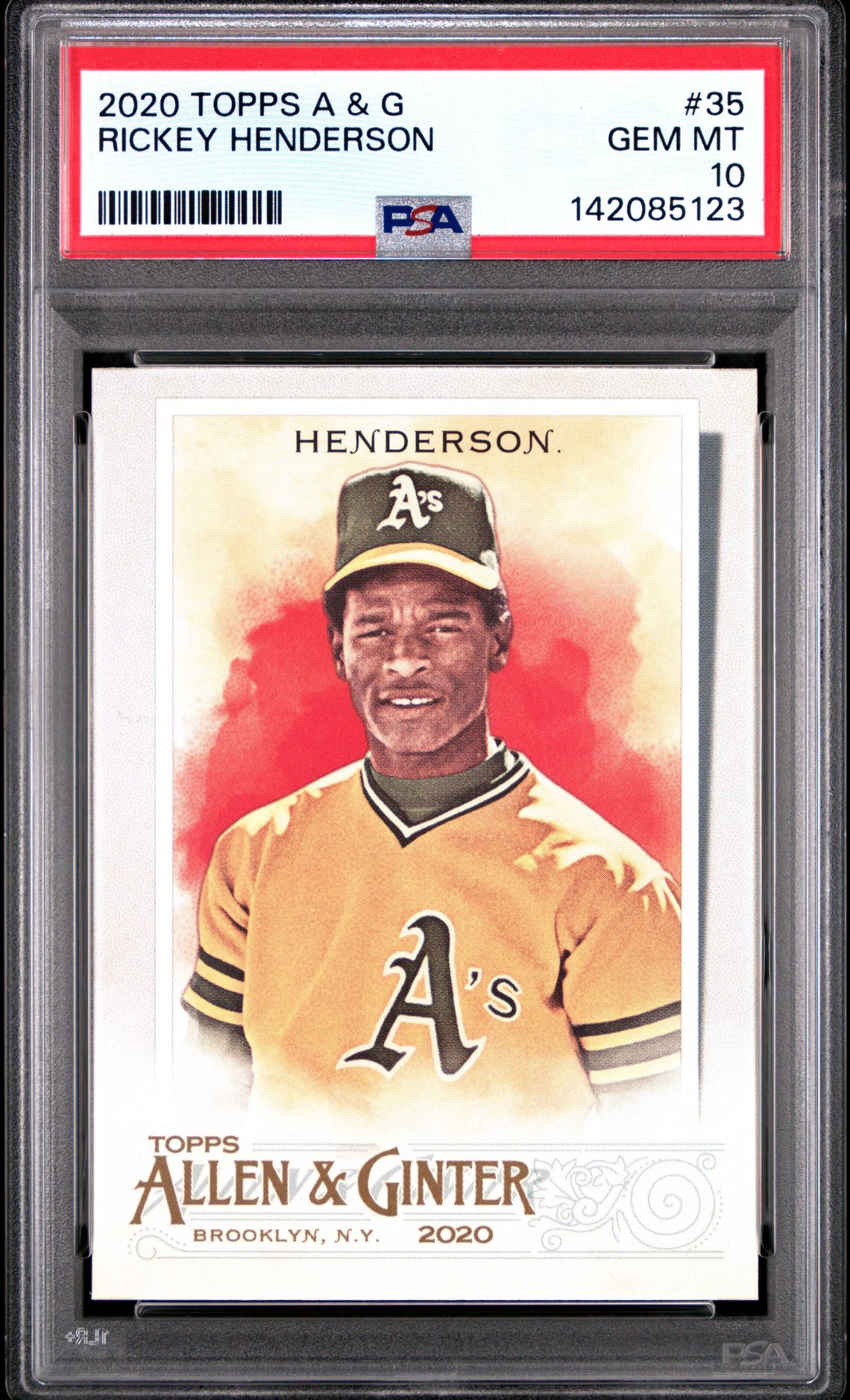 2020 Topps TOPPS ALLEN & GINTER #35 Rickey Henderson front