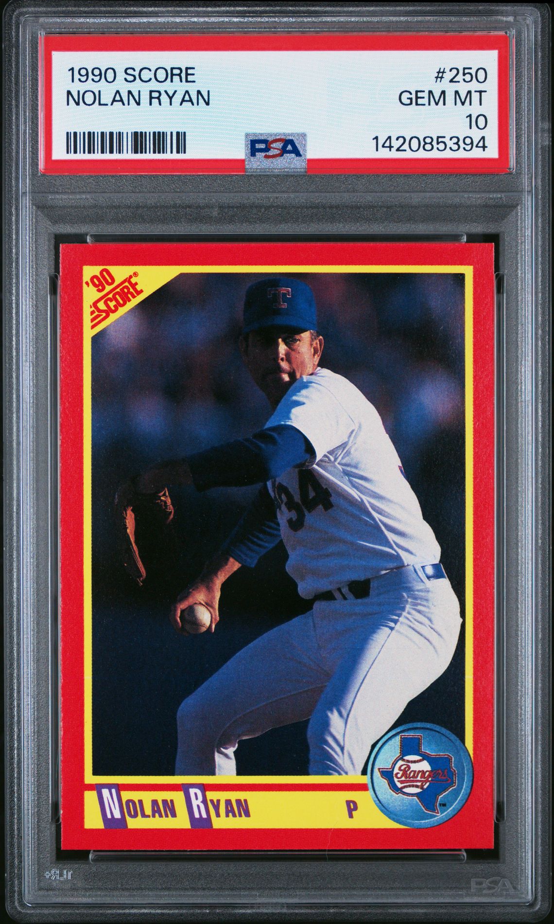 1990 Score SCORE #250 Nolan Ryan front