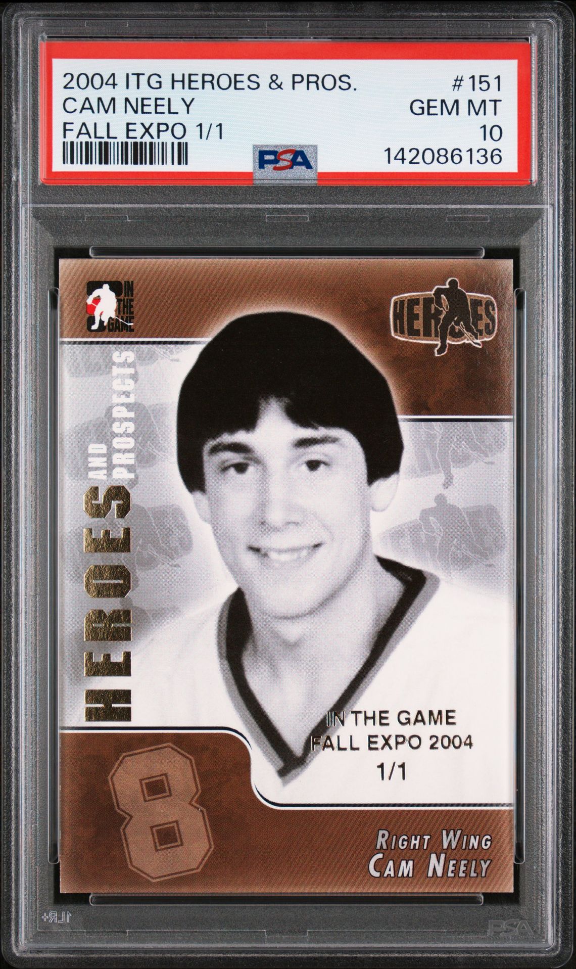 2004 IN THE GAME HEROES & PROSPECTS FALL EXPO 1/1 #151 Cam Neely front