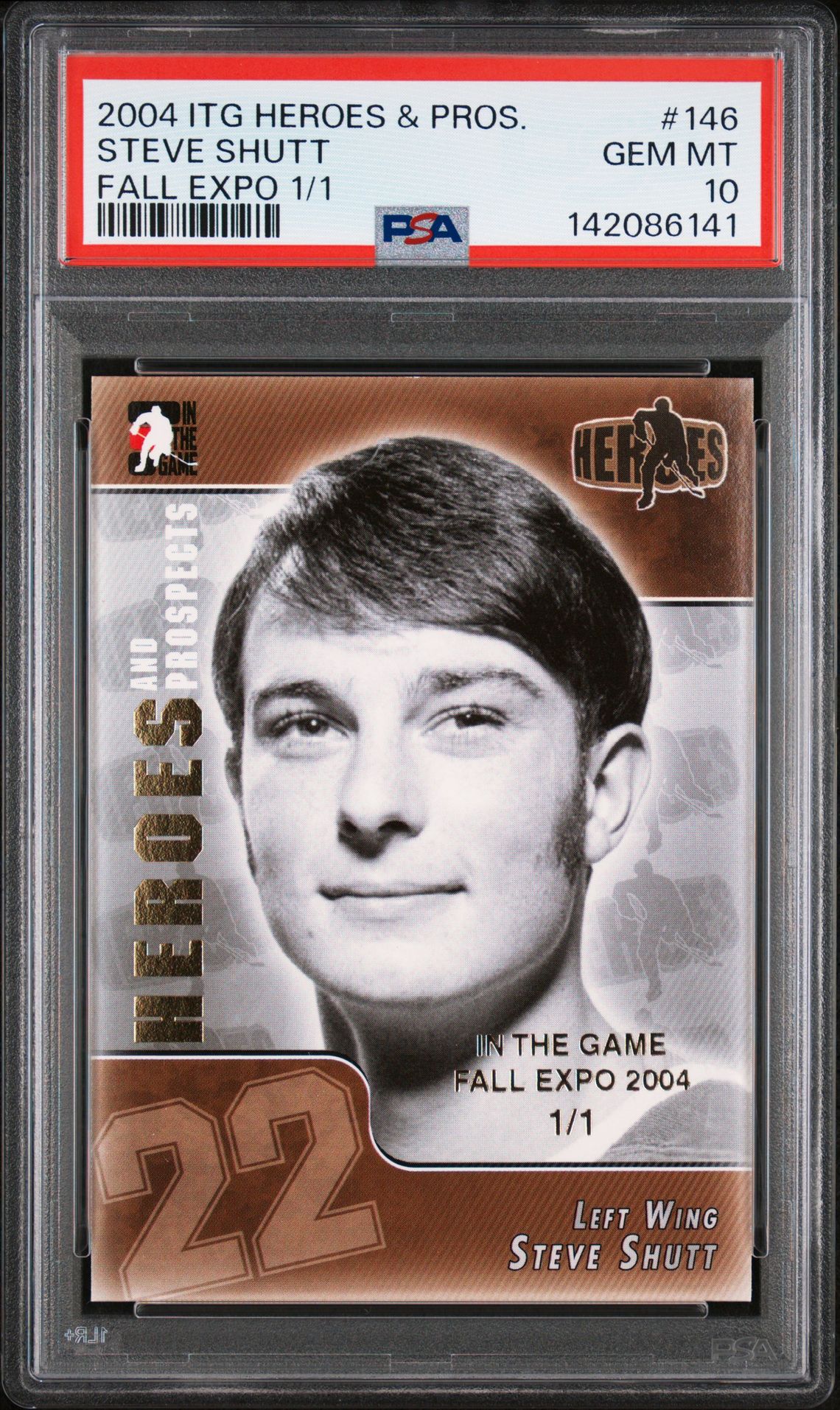 2004 IN THE GAME HEROES & PROSPECTS FALL EXPO 1/1 #146 Steve Shutt front