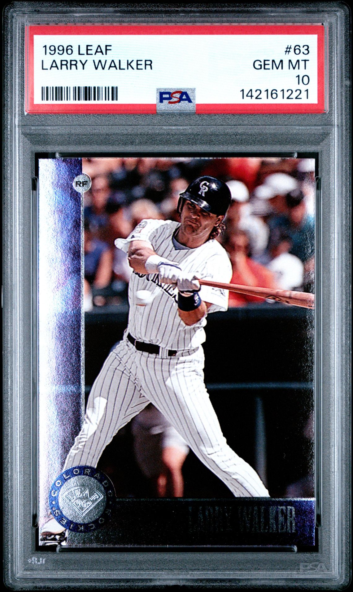 1996 Leaf LEAF #63 Larry Walker front