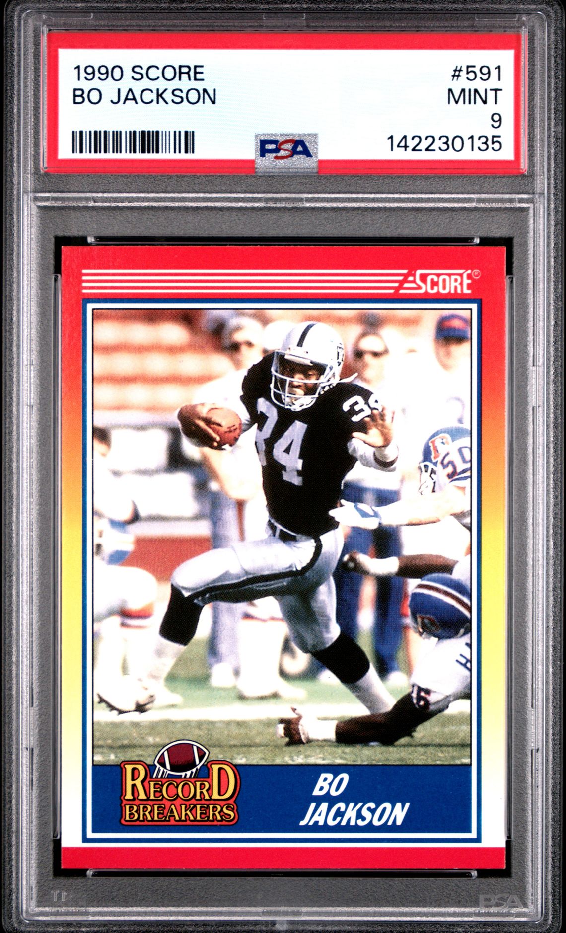 1990 Score SCORE #591 Bo Jackson front