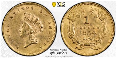 1854 G$1 Type 2 MS62